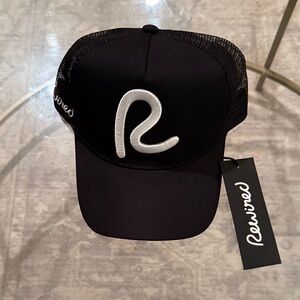 Rewired Black Trucker Cap with White Logo